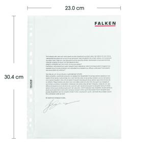 Falken Prospekthüllen, A4, PP, Economy, genarbt, oben offen, 100er Beutel, genarbt