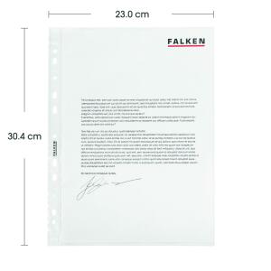Falken Prospekthüllen, A4, PP, Standard, glasklar, oben offen, 100er Beutel, glasklar