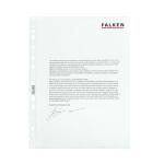 Falken Prospekthüllen, A4, PP, Standard, glasklar, oben offen, 100er Beutel, glasklar