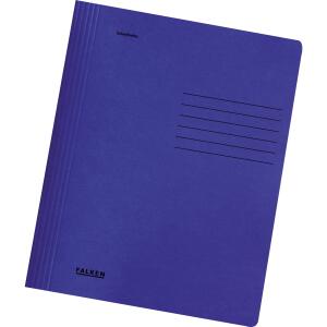 Falken Schnellhefter Karton, gebrauchsfertig gefaltet, für DIN A4, 240g/m² Manila-RC-Krt., intensivfarben, 10er Poly dunkelblau