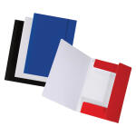 Falken Sammelmappe LongLife, extrastark, ca. 700g/m²-Karton, A4, m. 3 Klappen u. Gummizug, 4er Poly  frb. sort.