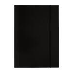 Falken Sammelmappe LongLife, extrastark, ca. 700g/m²-Karton, A3, m. 3 Klappen u. Gummizug, 5er Poly  schwarz