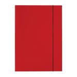 Falken Sammelmappe LongLife, extrastark, ca. 700g/m²-Karton, A3, m. 3 Klappen u. Gummizug, 5er Poly  rot