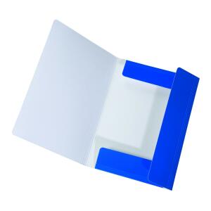 Falken Sammelmappe LongLife, extrastark, ca. 700g/m²-Karton, A3, m. 3 Klappen u. Gummizug, 5er Poly  blau
