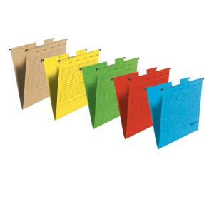 Falken Hängemappe UniReg, 230g/m²-Kraftkarton, seitlich offen, 5er Poly frb. sort.