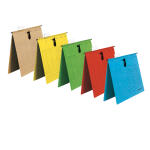 Falken Hängehefter UniReg, 230g/m²-Kraftkarton, kaufm. Heftung, 5er Poly  frb. sort.
