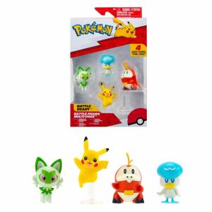 Pokémon Battle Figur  Gen IX 4er, Inhalt: Krokel, Kwaks, Felori, Pikachu #10, ab 4 Jahren