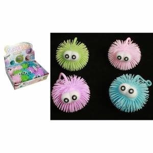 Pufferball Augen 10cm  mit Licht sortiert, 4 verschiedene Farben