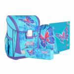 Schulranzen-Set Spirit  Butterfly Blue 4teilig, Inhalt:...