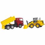 bruder Kipp-LKW MAN TGA  und Gelenkradlader 1:16