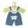 Heless Latzhose mit Shirt  Bunny Lou Gr.28-35cm, Latzhose mit Ringelshirt für Puppen und Plüschtiere,, 2-teilig, mit Klettverschluss für einfaches An- und, Ausziehen, ab 3 Jahren,, Heless