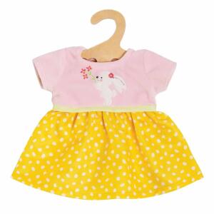 Heless Kleid Bunny Lou  Gr.28-35cm, für Puppen und Plüschtiere, hochwertige Applikation, mit, Klettverschluss für einfaches An- und Ausziehen,, ab 18 Monaten,, Heless