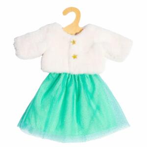 Heless Plüschjacke Yuki  mit Tüllrock Gr.28-35cm, für Puppen und Plüschtiere, 2-teilig, mit Klettverschluss, für einfaches An- und Ausziehen, ab 3 Jahren,, Heless