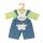Heless Latzhose mit Shirt  Bunny Lou Gr.35-45cm, Latzhose mit Ringelshirt für Puppen und Plüschtiere,, 2-teilig, mit Klettverschluss, für einfaches An- und, Ausziehen, ab 3 Jahren,, Heless