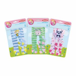 Heless Strumpfhose Tiere  mit Söckchen Gr.28-35cm, 3-fach sortiert (Giraffe, Panda, Rabbit), für Puppen und, Plüschtiere, elastisches, Material für einfaches An- und Ausziehen, ab 3 Jahren,, Heless