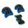 Protektoren Set Kids  XS blau/schwarz, Handgelenk-, Knie- und Ellbogenschoner,, Anatomisch abgestimmte Passform mit Schaumpolsterung,