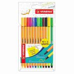 Fineliner point 88 10er 2 Pen 68 neon gratis