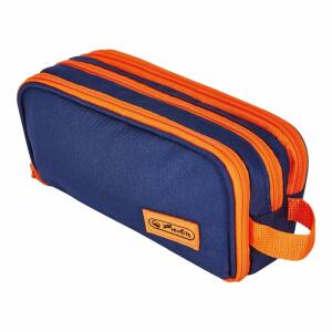 Herlitz Doppelfaulenzer uni blau/orange