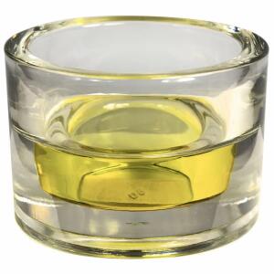 Glaskerzenhalter 80x55mm  gelb