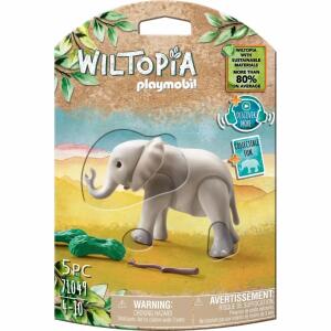 playmobil Wiltopia Junger  Elefant, mit Zubehör, Tierwissenskarte zum Sammeln und, spannendem Audio-Content, ab 4 Jahren,
