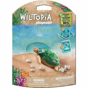 playmobil Wiltopia  Riesenschildkröte, mit Zubehör, Tierwissenskarte zum Sammeln und, spannendem Audio-Content, ab 4 Jahren,