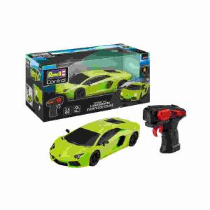 Revell RC Lamborghini  Aventador Coupé 1:24, 2.4 GHz Fernsteuerung, LED-Frontbeleuchtung,, 5x AA Batterien benötigt und nicht enthalten, ab 8 Jahren, Links-/Rechtshänder, 19,9 cm, mit Frontbeleuchtung, max., 10km/h, 5 Batterien AA 1,5V erforderlich, nicht