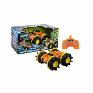 Revell RC Stunt Monster  1080 ATV 16cm, Mit 2.4 GHz Fernsteuerung, 180° Flip und 360° Spin Funktion,, Allrad-Antrieb, fährt auf dem Wasser,, 6x AA Batterien benötigt und nicht enthalten, ab 8 Jahren