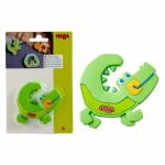 HABA Greifling Kroko mit  Rillen grün, aus Silikon,...
