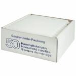 Haushaltskerzen 21x195mm  weiss 50er