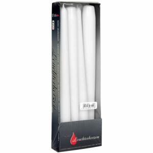 Leuchterkerzen 22x240mm  weiss 4er