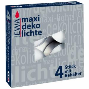 Maxi Teelicht weiss 4er
