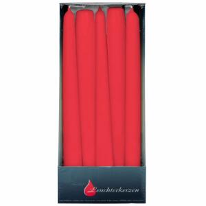 Leuchterkerzen 22x240mm  rot 10er
