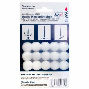 Wachsklebeplättchen 15er  wiederverwendbar, halten Kerzen gerade auf allen Flächen,