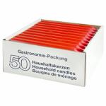 Haushaltskerzen 21x195mm  rot 50er