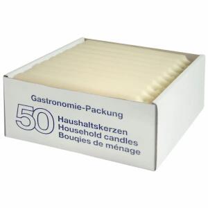 Haushaltskerzen 21x195mm  champagner 50er