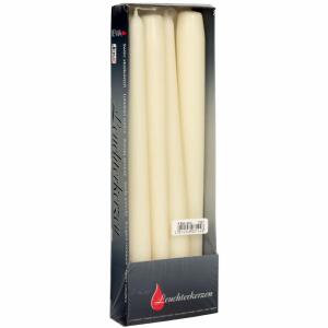 Leuchterkerzen 22x240mm  ecru 4er