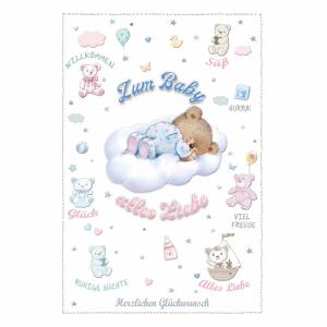 Glückwunschkarte zum  Baby alles Liebe