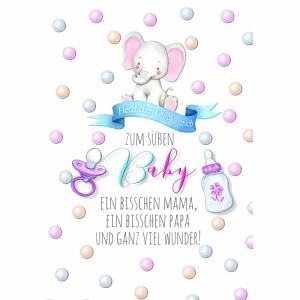 Glückwunschkarte zum  süßen Baby