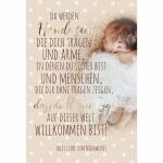 Glückwunschkarte zum Baby  Engelsflügel mit Spruch