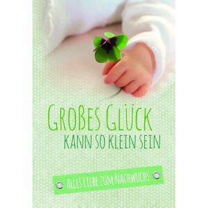 Glückwunschkarte zum Baby  Kleeblatt