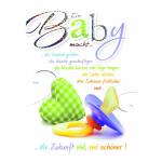 Glückwunschkarte zum Baby  Herz und Nukel