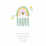Glückwunschkarte Taufe  Regenbogen