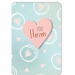 Klappkarte von Herzen  mit aberundeten Ecken