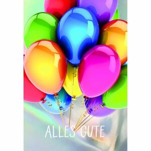 Klappkarte Alles Gute  Ballons
