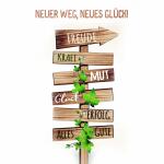 Klappkarte Abschied  Wegweiser