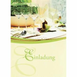 Einladungskarten Tisch  5er mit Umschlag