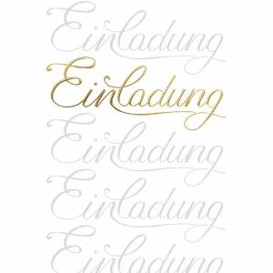 Einladungskarten Schrift  5er mit Umschlag