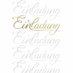 Einladungskarten Schrift  5er mit Umschlag