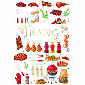 Einladungskarten Essen  5er mit Umschlag