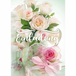 Einladungskarten Rosen 5er mit Umschlag 4016723415218